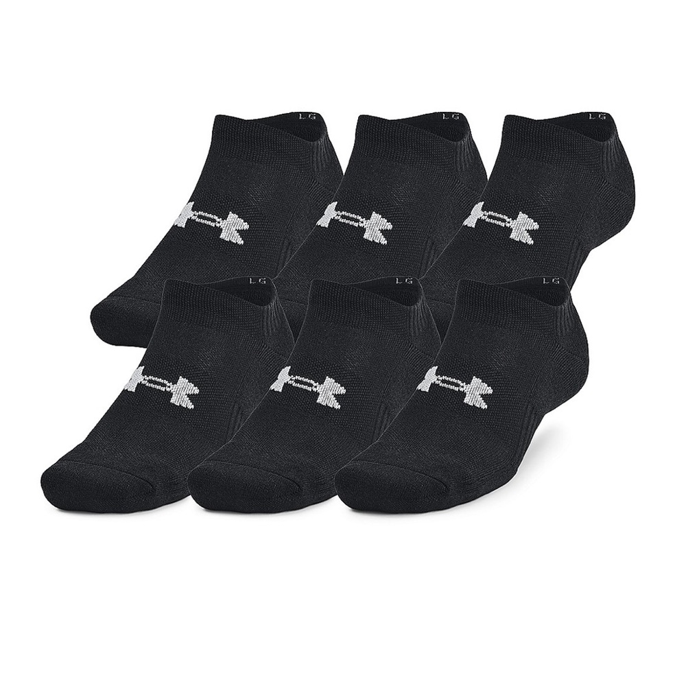 (SOLD) Under Armour Black and White Athletic Ankle Socks - 6 pair